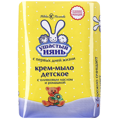 Крем-мыло Ушастый нянь Оливковое масло-ромашка 90г