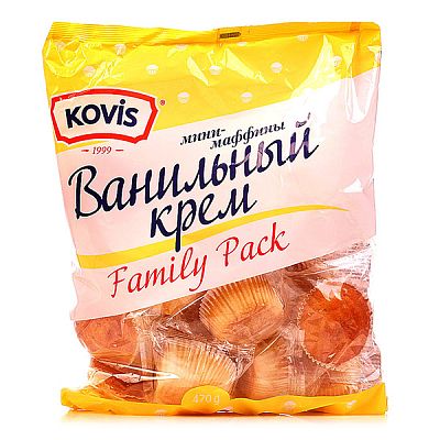 Мини-маффины Kovis ванильный крем 470 г