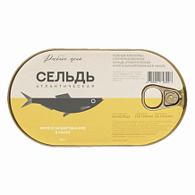 Сельдь натуральная в масле Рыбное меню 175г