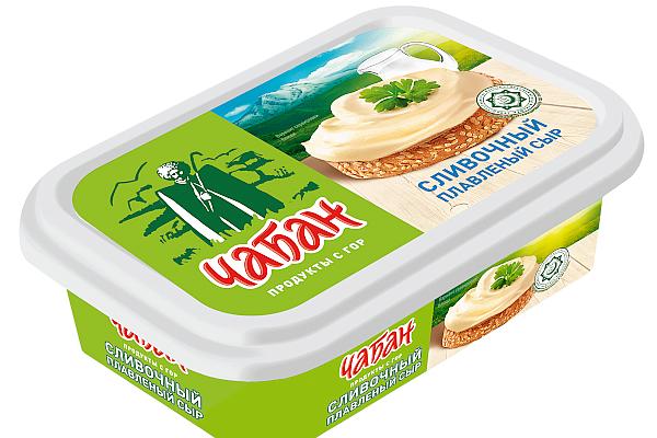  Сыр плавленый сливочный Чабан 200 г БЗМЖ в интернет-магазине продуктов с Преображенского рынка Apeti.ru