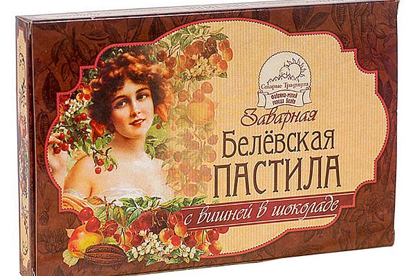  Пастила Белевские сладости заварная с вишней в шоколаде 220 г в интернет-магазине продуктов с Преображенского рынка Apeti.ru