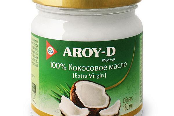  Кокосовое масло AROY-D Extra Virgin 180 мл в интернет-магазине продуктов с Преображенского рынка Apeti.ru