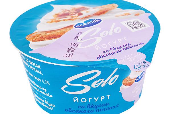  Йогурт Экомилк со вкусом овсяного печенья 4,2% 130 г БЗМЖ в интернет-магазине продуктов с Преображенского рынка Apeti.ru