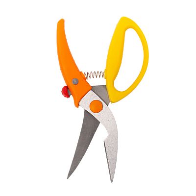 Ножницы кухонные SCISSORS с желто-оранжевой ручкой 1шт