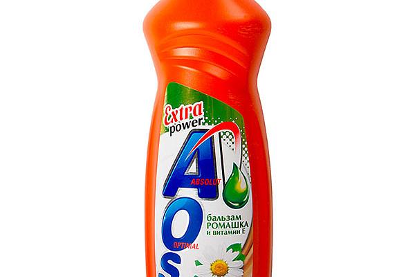  Средство для мытья посуды AOS ромашка и витамин Е 900 г в интернет-магазине продуктов с Преображенского рынка Apeti.ru
