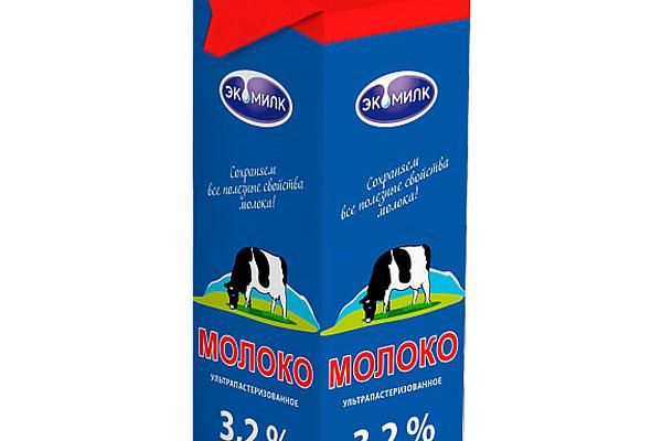  Молоко Экомилк ультрапастеризованное 3,2% 924 мл в интернет-магазине продуктов с Преображенского рынка Apeti.ru
