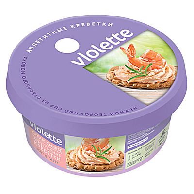 Сыр творожный Violette аппетитные креветки 140 г