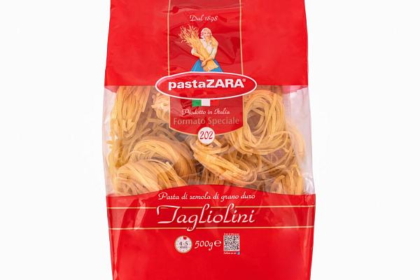  Макаронные изделия Pasta Zara гнезда тонкие №202 500 г в интернет-магазине продуктов с Преображенского рынка Apeti.ru