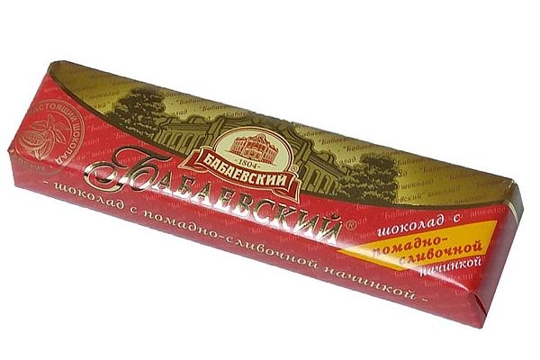  Батончик Бабаевский шоколадный с помадно-сливочной начинкой 50 г в интернет-магазине продуктов с Преображенского рынка Apeti.ru