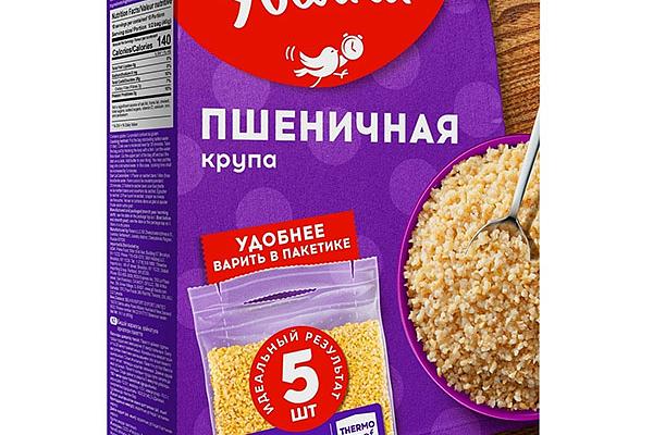  Крупа пшеничная Увелка в пакетах для варки 5*80 г в интернет-магазине продуктов с Преображенского рынка Apeti.ru