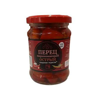  Перец Кладовая радости маринованный острый, 0,250 мл ст/б в интернет-магазине свежих фермерских продуктов Apeti.ru