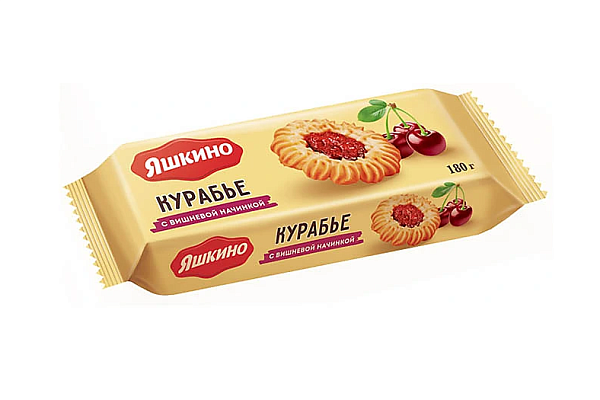  Печенье Яшкино Puffitto слоеное с малиновой начинкой 125 г в интернет-магазине продуктов с Преображенского рынка Apeti.ru