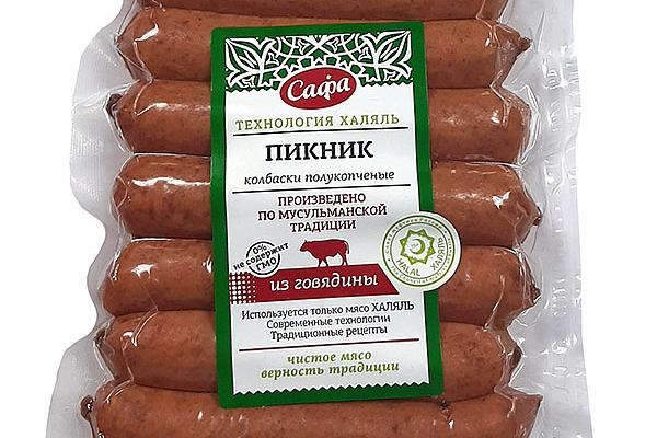  Колбаски полукопченые Сафа пикник из говядины 1 кг в интернет-магазине продуктов с Преображенского рынка Apeti.ru