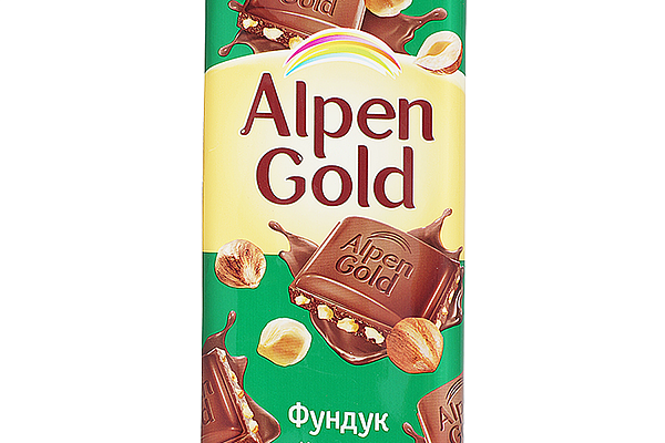  Шоколад Alpen Gold молочный цельный фундук 85 г в интернет-магазине продуктов с Преображенского рынка Apeti.ru