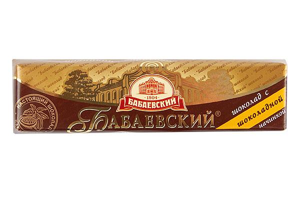  Батончик Бабаевский шоколадный с шоколадной начинкой 50 г в интернет-магазине продуктов с Преображенского рынка Apeti.ru