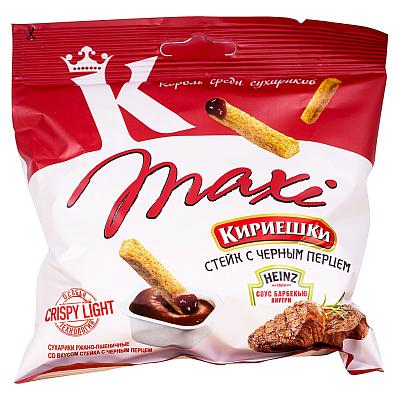  Сухарики Кириешки Maxi со вкусом стейк и барбекю соус 50 г в интернет-магазине свежих фермерских продуктов Apeti.ru