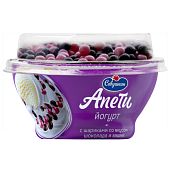 Йогурт Апети пломбир с шариками со вкусом шоколада и вишни 5% 105 г 