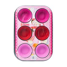 Форма для выпечки кексов силиконовая 6 шт