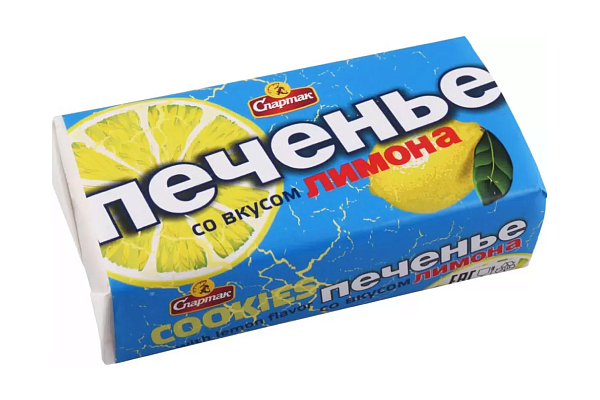  Печенье со вкусом Лимона, 90 г, КФ Спартак в интернет-магазине продуктов с Преображенского рынка Apeti.ru