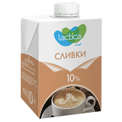 Сливки Lactica 10% 500мл