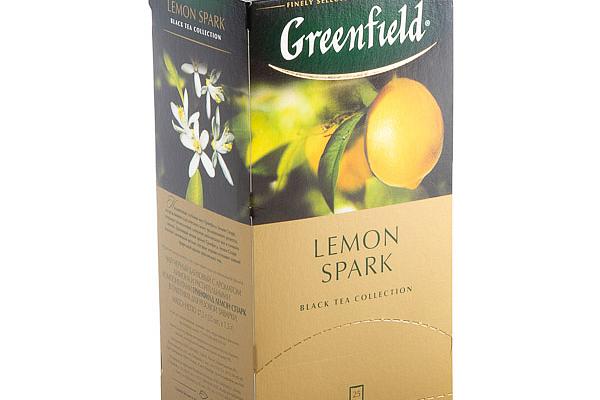  Чай черный Greenfield Lemon Spark 25 пак в интернет-магазине продуктов с Преображенского рынка Apeti.ru