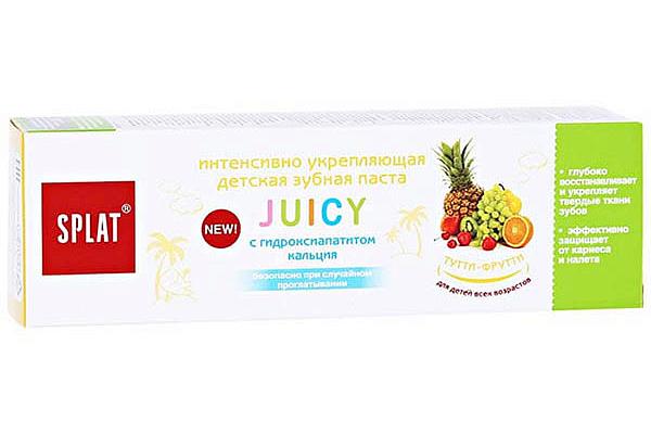  Зубная паста Splat Juicy Тутти-Фрутти для детей всех возрастов 35 мл в интернет-магазине продуктов с Преображенского рынка Apeti.ru