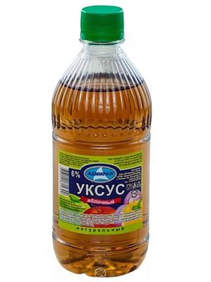 Уксус Адмирал яблочный натуральный 6% 0,5л