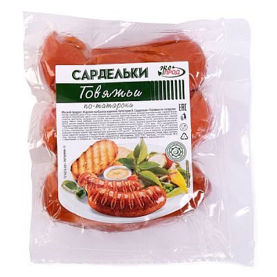 Сардельки ЭкоПрод говяжьи по-татарски  вакуум (~350 гр)