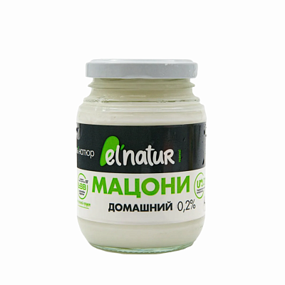 Мацони Elnatur домашний 0,2 % БЗМЖ 250г ст/б