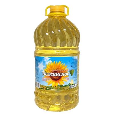  Масло подсолнечное Нежинское рафинированное 5 л в интернет-магазине свежих фермерских продуктов Apeti.ru