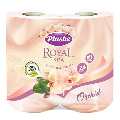  Туалетная бумага Plushe royal spa орхидея двухслойная 4 шт в интернет-магазине свежих фермерских продуктов Apeti.ru