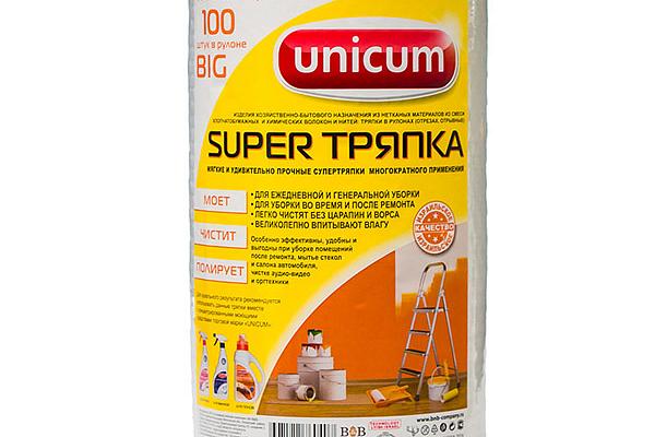  Тряпка Unicum SUPER для уборки отрывные в рулоне 100 шт в интернет-магазине продуктов с Преображенского рынка Apeti.ru