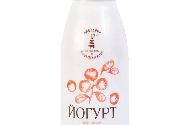 Йогурт питьевой МакЛарин с брусникой 250 мл в интернет-магазине продуктов с Преображенского рынка Apeti.ru