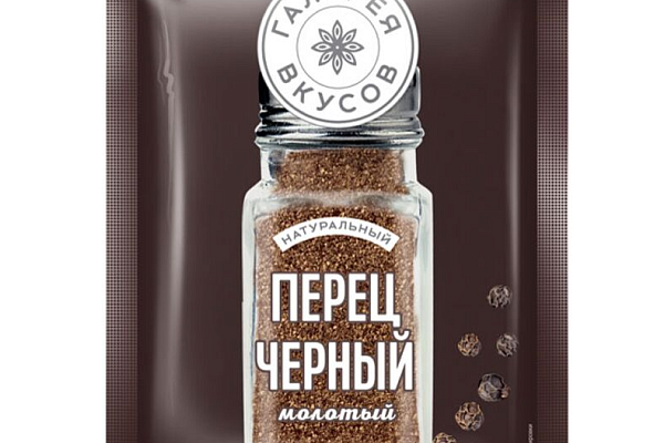  Перец черный молотый "Галерея вкусов" 10 г в интернет-магазине продуктов с Преображенского рынка Apeti.ru