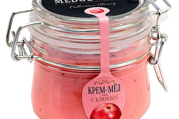  Крем-мед Medolubov с клюквой бугель 250 мл в интернет-магазине продуктов с Преображенского рынка Apeti.ru
