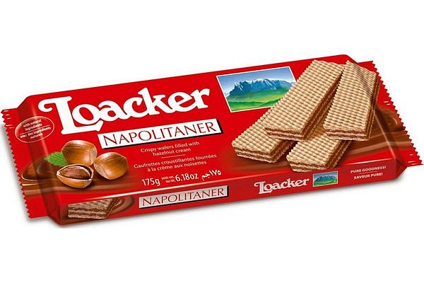  Вафли Loacker хрустящие с лесным орехом, 175г в интернет-магазине продуктов с Преображенского рынка Apeti.ru