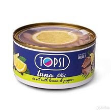 Филе тунца в масле с лимоном Topsi 180 гр