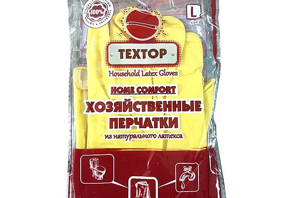  Перчатки хозяйственные Textop из натурального латекса размер L в интернет-магазине продуктов с Преображенского рынка Apeti.ru