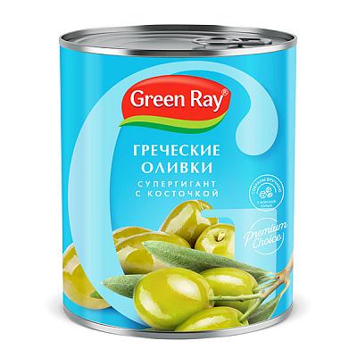  Оливки "Грин Рэй" с косточкой Gigantus 850 г в интернет-магазине свежих фермерских продуктов Apeti.ru