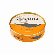 Шпроты в масле высший сорт из балтийской кильки  Рыбное меню 160 г