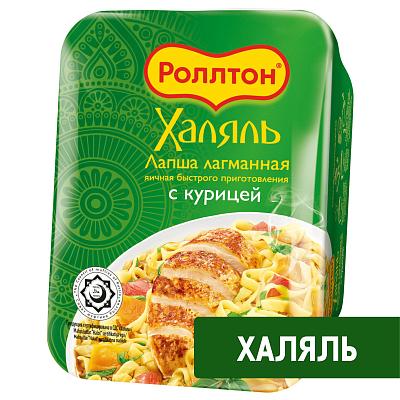  Лапша быстрого приготовления Роллтон ХАЛЯЛЬ лагманная с курицей 90 г в интернет-магазине свежих фермерских продуктов Apeti.ru