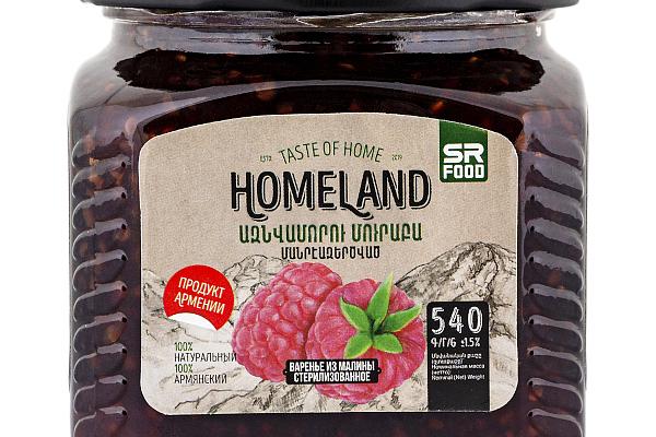  Варенье Home Land из малины 540 г в интернет-магазине продуктов с Преображенского рынка Apeti.ru