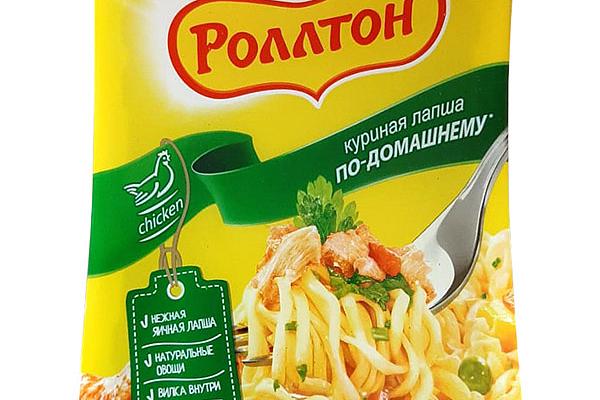  Лапша быстрого приготовления Роллтон со вкусом курицы 90 г в интернет-магазине продуктов с Преображенского рынка Apeti.ru