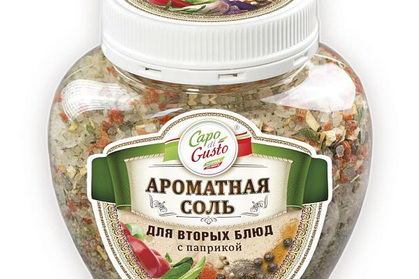 Ароматная соль Capo di Gusto для вторых блюд с паприкой 370 г в интернет-магазине продуктов с Преображенского рынка Apeti.ru