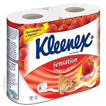 Туалетная бумага Kleenex 3-хслойная Сочная Клубника 4 шт