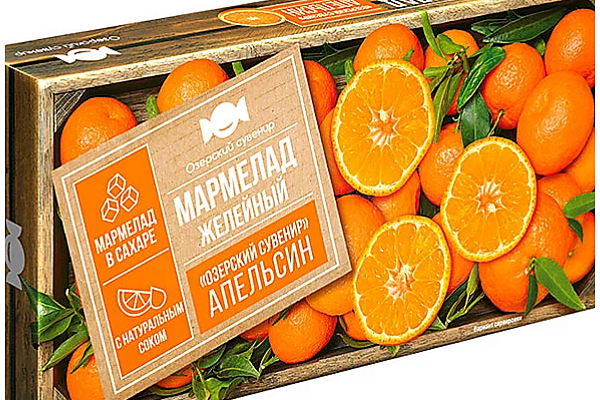  Мармелад Апельсин Озёрский сувенир 180 г в интернет-магазине продуктов с Преображенского рынка Apeti.ru