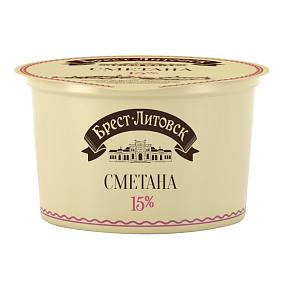  Сметана Брест-Литовск 15% 180 г БЗМЖ в интернет-магазине свежих фермерских продуктов Apeti.ru