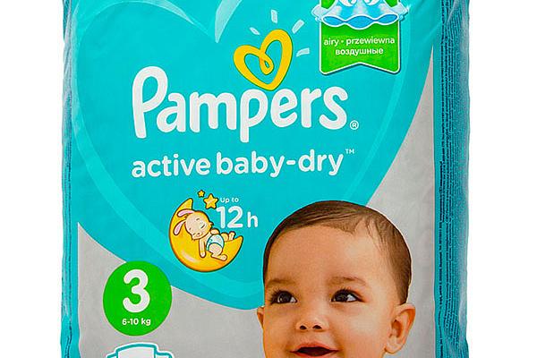  Подгузники Pampers active baby dry 3 6-10кг 22 шт в интернет-магазине продуктов с Преображенского рынка Apeti.ru