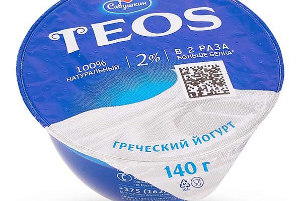  Йогурт TEOS греческий 2% 140 г в интернет-магазине продуктов с Преображенского рынка Apeti.ru