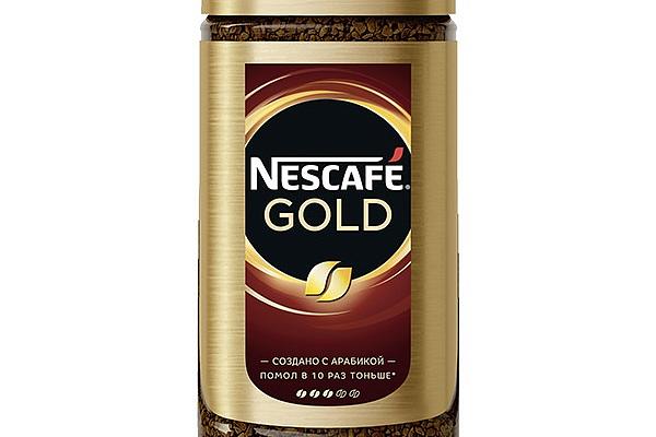  Кофе Nescafe Gold сублимированный растворимый с добавлением молотого 190 г в интернет-магазине продуктов с Преображенского рынка Apeti.ru